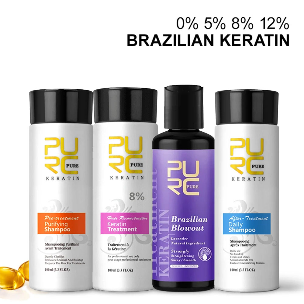 Hair Care Dupes - PURC Trattamento alla cheratina Shampoo Balsamo
