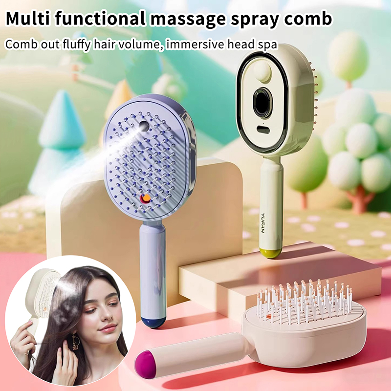 Hair Care Routine - Pettine Massaggiante Multifunzionale, Massaggiatore Elettrico per