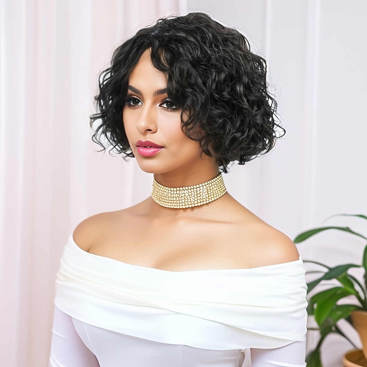 Hair Care Women - Parrucche per capelli umani ricci parrucche